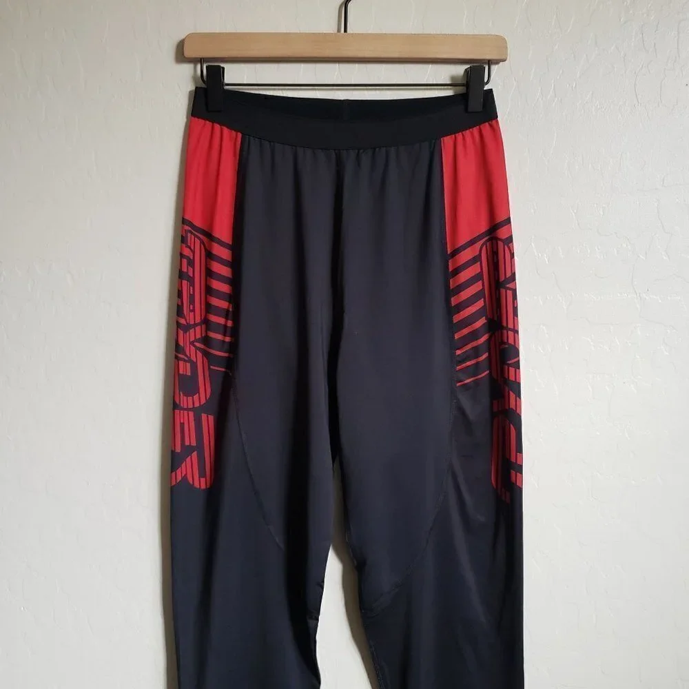 Spyder Baselayer Pants High Rise Stretch Elastic Waist Black Red Size Women's XL
